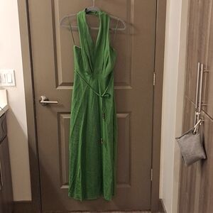 Zara Green Maxi Halter dress